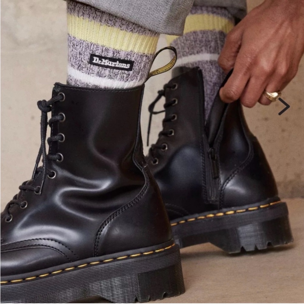 Dr. Martens Lilac Organic Short Marl Cotton Blend Socks Size S/M - Picture 2 of 8